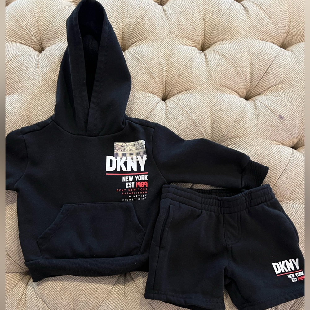 Toddler boys DKNY matching hoodie set